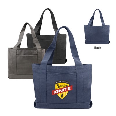 12 Oz. Cotton Canvas Stonewashed Boat Tote Bag