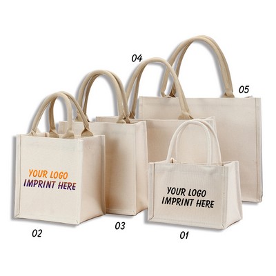 Cotton Canvas Beach Tote Bag