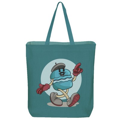 Sublimation 7 oz Poly Canvas Tote Bag - 15"W x 16"H x 3"G x