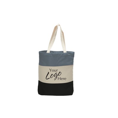 Canvas Tri-Color Bag 15"W x15"H with 3" Gusset